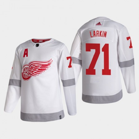 Detroit Red Wings Dylan Larkin 71 2020-21 Reverse Retro Authentic Shirt - Mannen